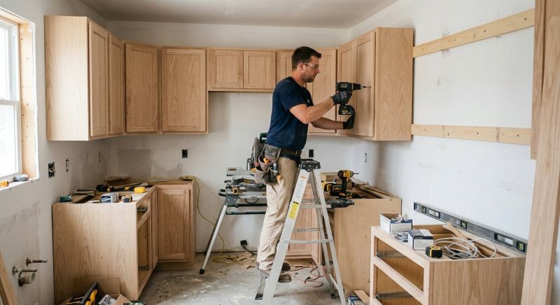 Pine Cabinets Installation in Bloomington, IN