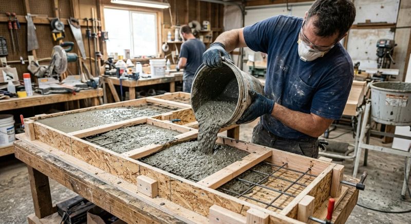Cement Countertop Pouring in Marin County, CA