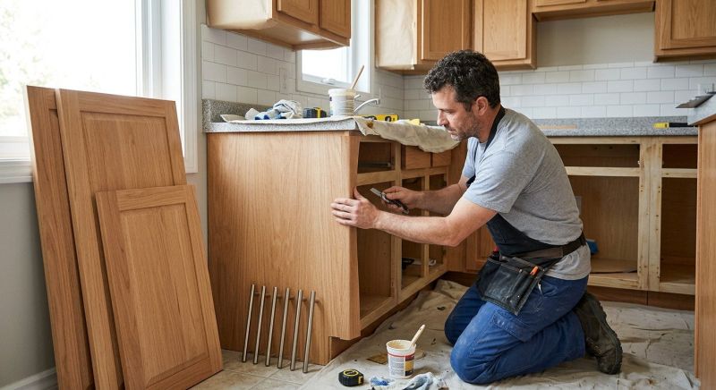 Cherry Cabinet Refacing in Dayton, OH