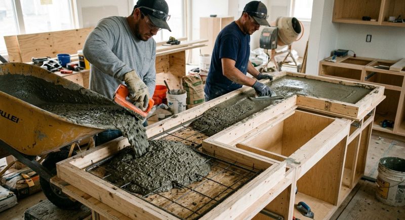 Concrete Counter Installation in Santa Rosa, CA