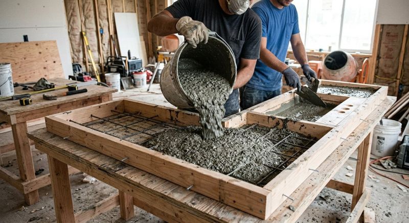 Concrete Countertop Pouring in Napa, CA
