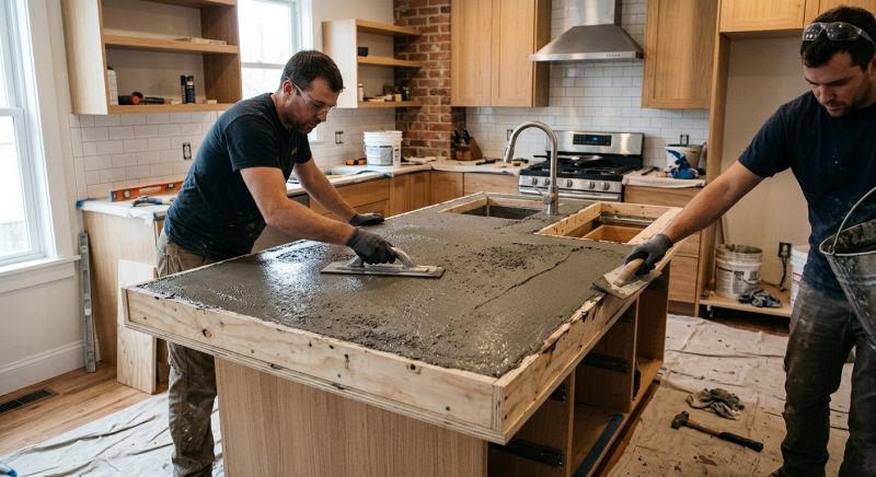 Concrete Countertop Pouring in Napa, CA