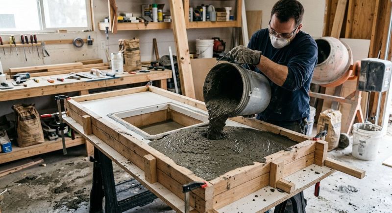 Poured Countertop Installation in Marin County, CA