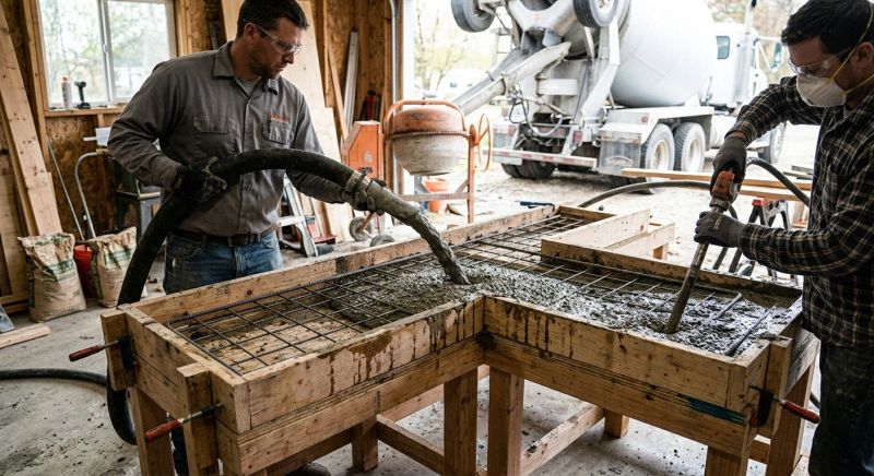 Poured Countertop Installation in Marin County, CA